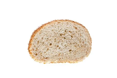Piece of barn bread isolated on white background. healthy food concept Stock Photos