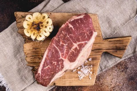Piece of beef raw meet. Stock Photos
