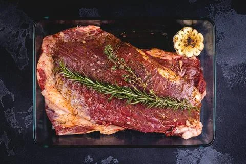 Piece of beef raw meet. Stock Photos