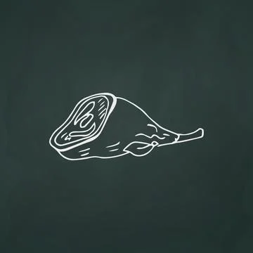 Piece of beef thin white lines on a textural dark background - Vector Illustrazione stock