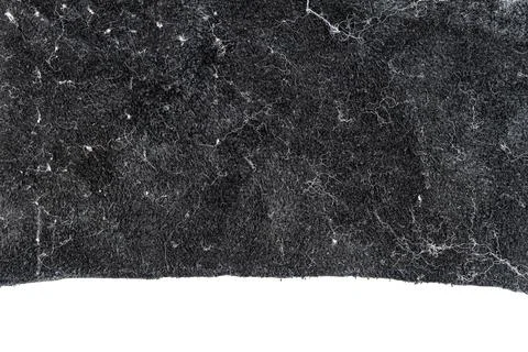 Piece of black leather, back side Stock Photos