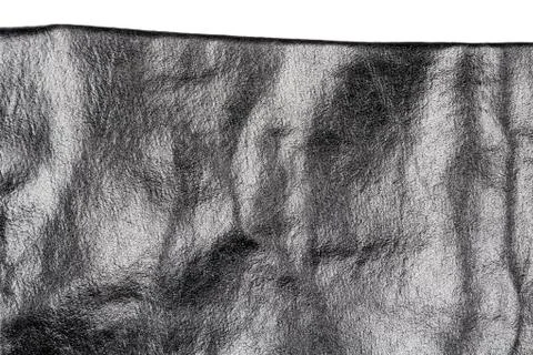 Piece of black leather Stock Photos