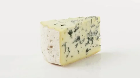 A piece of blue cheese Video stock 8571421