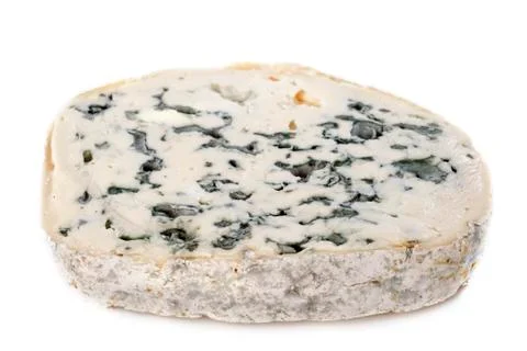 Piece of blue cheese Stock Photos