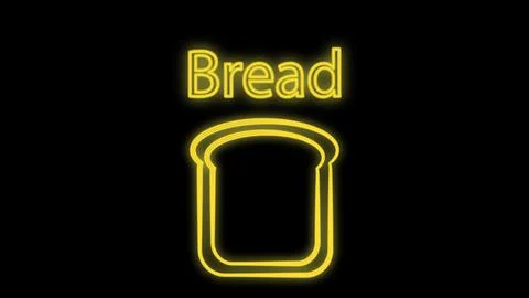 A piece of bread with a crust on a black background. vector illustration, neo Stock Illustration
