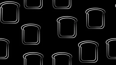 A piece of bread with a crust on a black background. vector illustration, pat Illustrazione stock