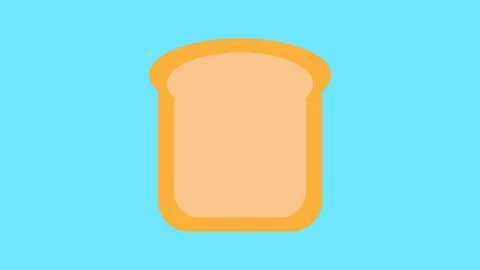 A piece of bread with a crust on a blue background. vector illustration. sand Stock Illustration