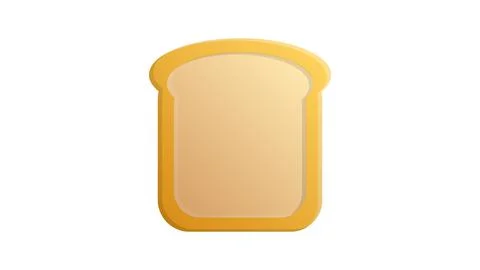 A piece of bread with a crust on a white background. vector illustration with イラスト素材