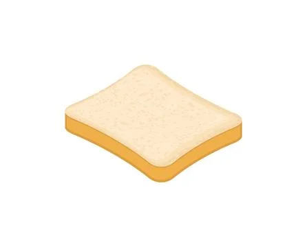 Piece of bread isolated. Food vector illustration 库存插图
