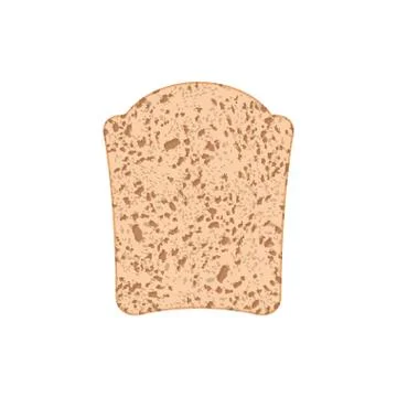 Piece of bread isolated. Food vector illustration イラスト素材