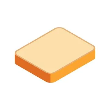 Piece of bread isolated. Vector illustration Stock Illustration