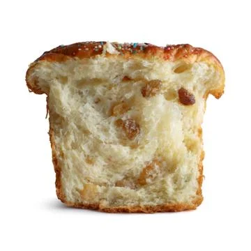 Piece of bread with raisins Stock Photos