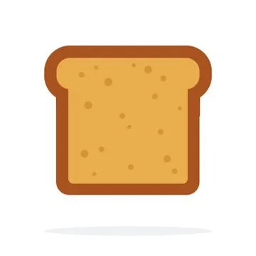 Piece of bread for the sandwich vector flat isolated 스톡 일러스트