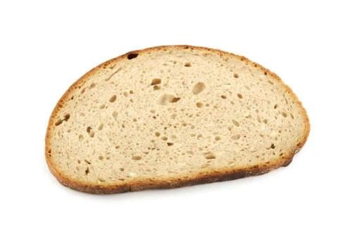Piece of bread on white background Foto stock