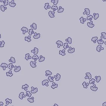 Piece broccoli line seamless pattern Stock Illustration
