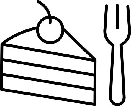 Piece of cake with cherry icon Stock-Illustration