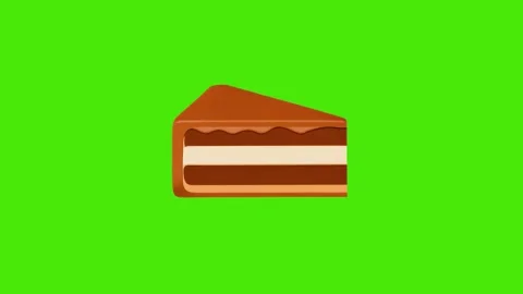 A piece of cake on a green screen Stock Footage 285079209