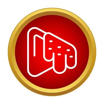 Piece of cake icon representing easy task completion Illustrazione stock