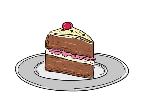 Piece of cake Stock Illustration