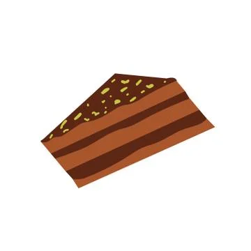 A piece of cake isolated on a white background Stock Illustration