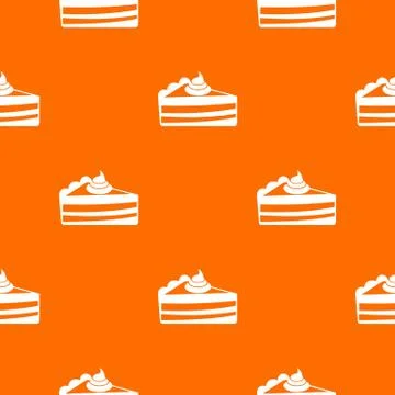 Piece of cake pattern seamless Stock Illustration