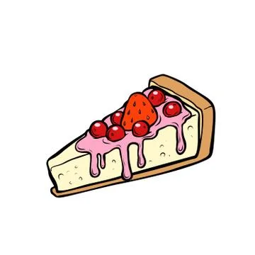 Piece of cake pie Illustrazione stock