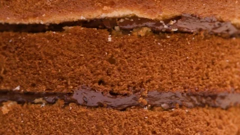 A piece of cake rotates around its axis Stock Footage 119856782