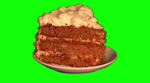 Piece of cake on saucer Stock Footage 46566469