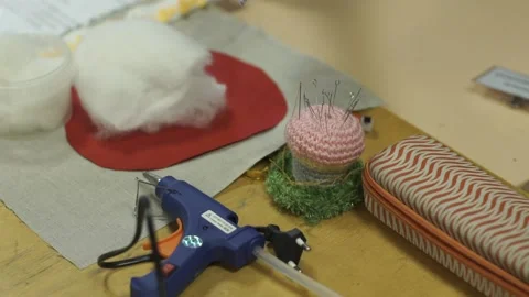 A piece of cake sitting on top of a table Stock Footage 131944078