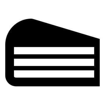 Piece of cake slice icon black color vector illustration image flat style Illustrazione stock