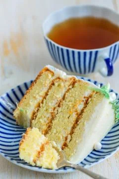 Piece of cake for tea. Stock Photos