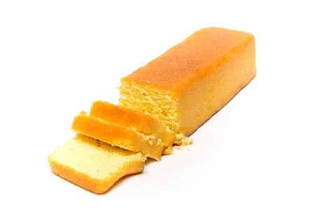 Piece of cake on a white background Stock Photos