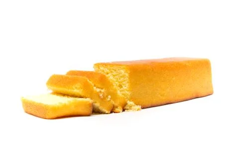 Piece of cake on a white background Stock Photos