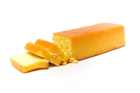 Piece of cake on a white background Stock Photos
