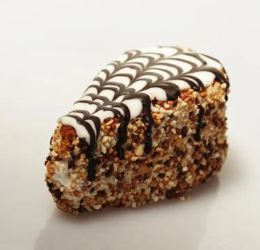 Piece of cake on white background Stock-Fotos