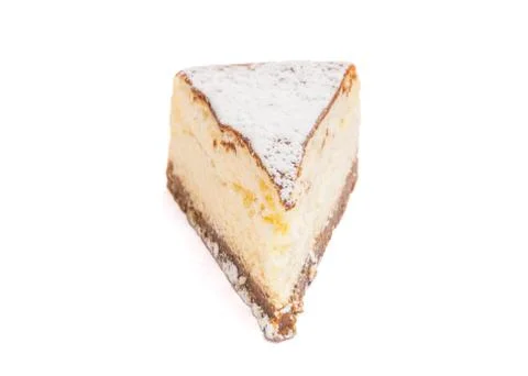 Piece of cake on white background Stock Photos
