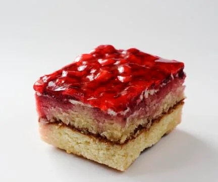 Piece of cake on a white Stock Photos