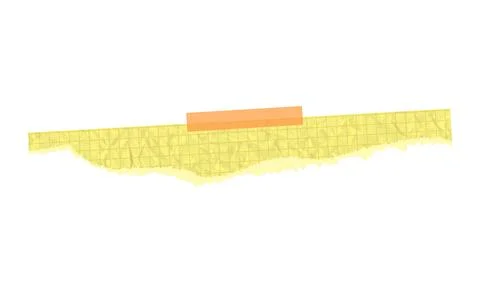 Piece of cardboard sheet with math square stroke. Torn paper note vector in Stock Illustration