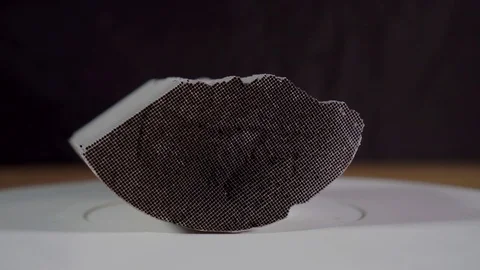 Piece ceramic catalytic converter macro shot Stock Footage 121540000
