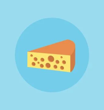 Piece of cheese icon Stock Illustration