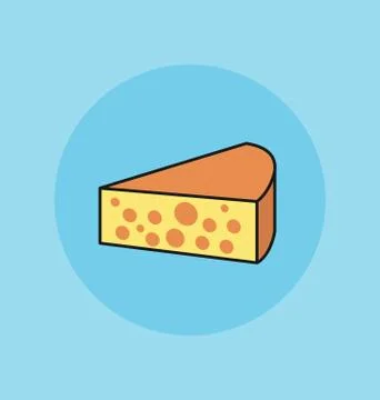 Piece of cheese icon Stock Illustration
