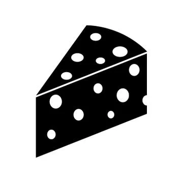Piece cheese icon Stock Illustration