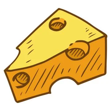 Piece of cheese icon Stock Illustration