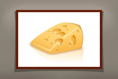 Piece cheese Stock Illustration