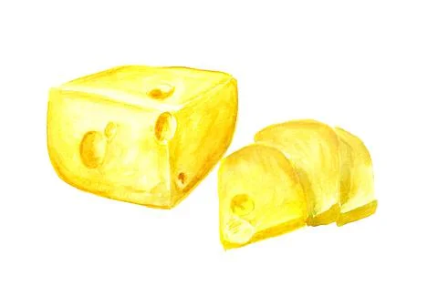 Piece of cheese Stock Illustration