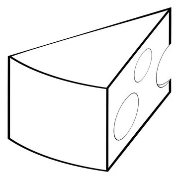 A piece of cheese Иллюстрация