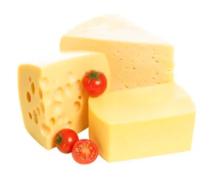 Piece of cheese isolated. Foto stock