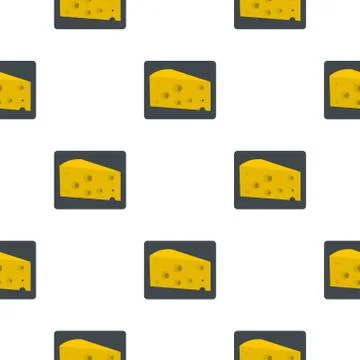 Piece of cheese pattern flat Ilustración de archivo