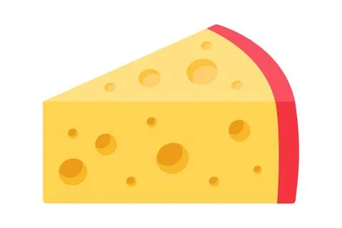 Piece of cheese. Vector illustration in flat style イラスト素材