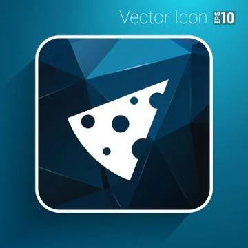 Piece of cheese vector template icon logo Stock Illustration